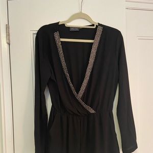 ASTR - Black sequined romper